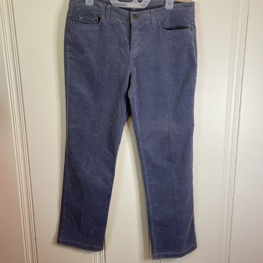 Jones New York Sport Petite Blue/Gray Corduroy Pants